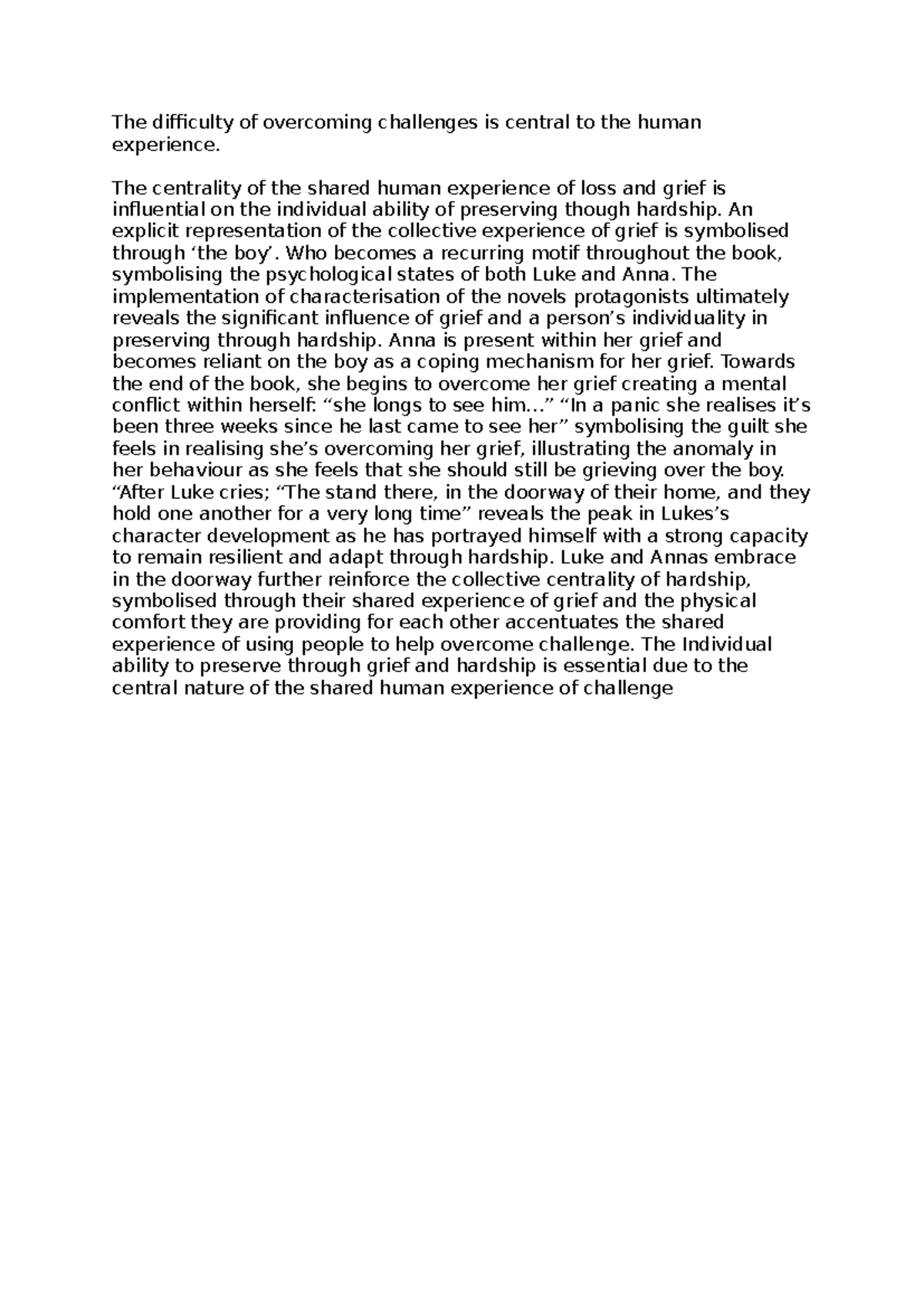 Essay in a panic - challenge - The difficulty of overcoming challenges ...