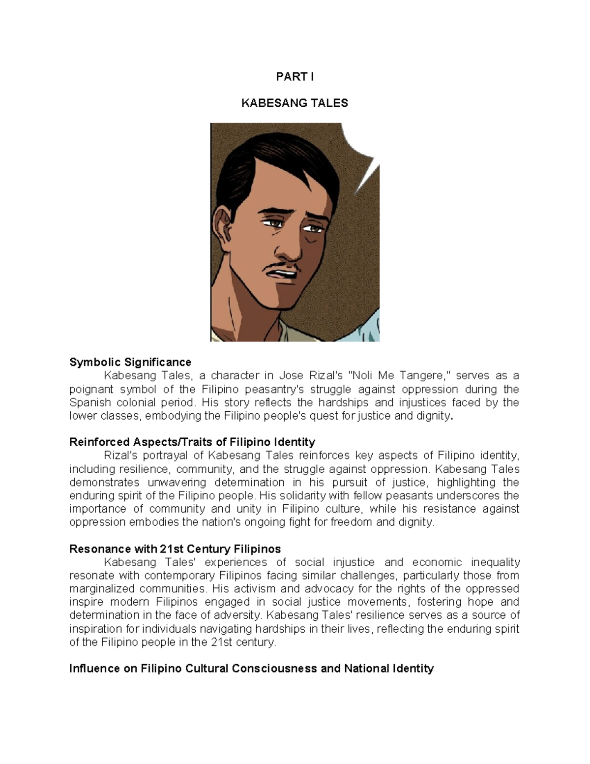 Salma - Final Output - PART I KABESANG TALES Symbolic Significance ...
