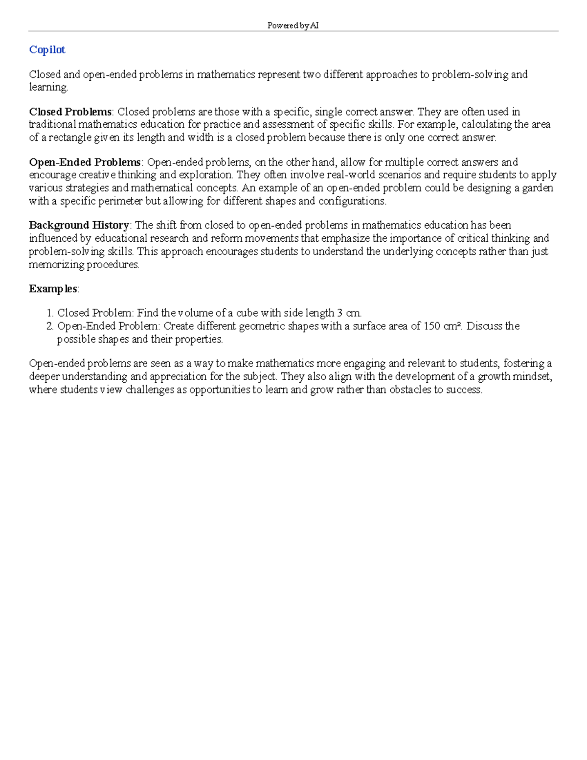 Close-ended - Lecture notes - Powered by AI Copilot Closed and open ...