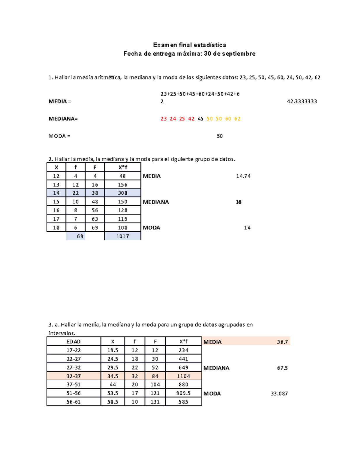 Examen Final Estadística - Examen Final Estadística Fecha De Entrega ...