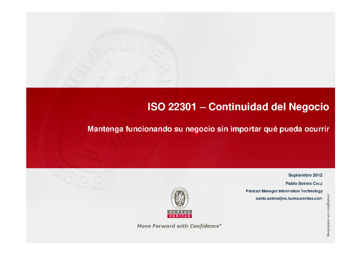 150817582 Continuidad Negocio ISO 22301 - ISO 22301 – Continuidad del ...