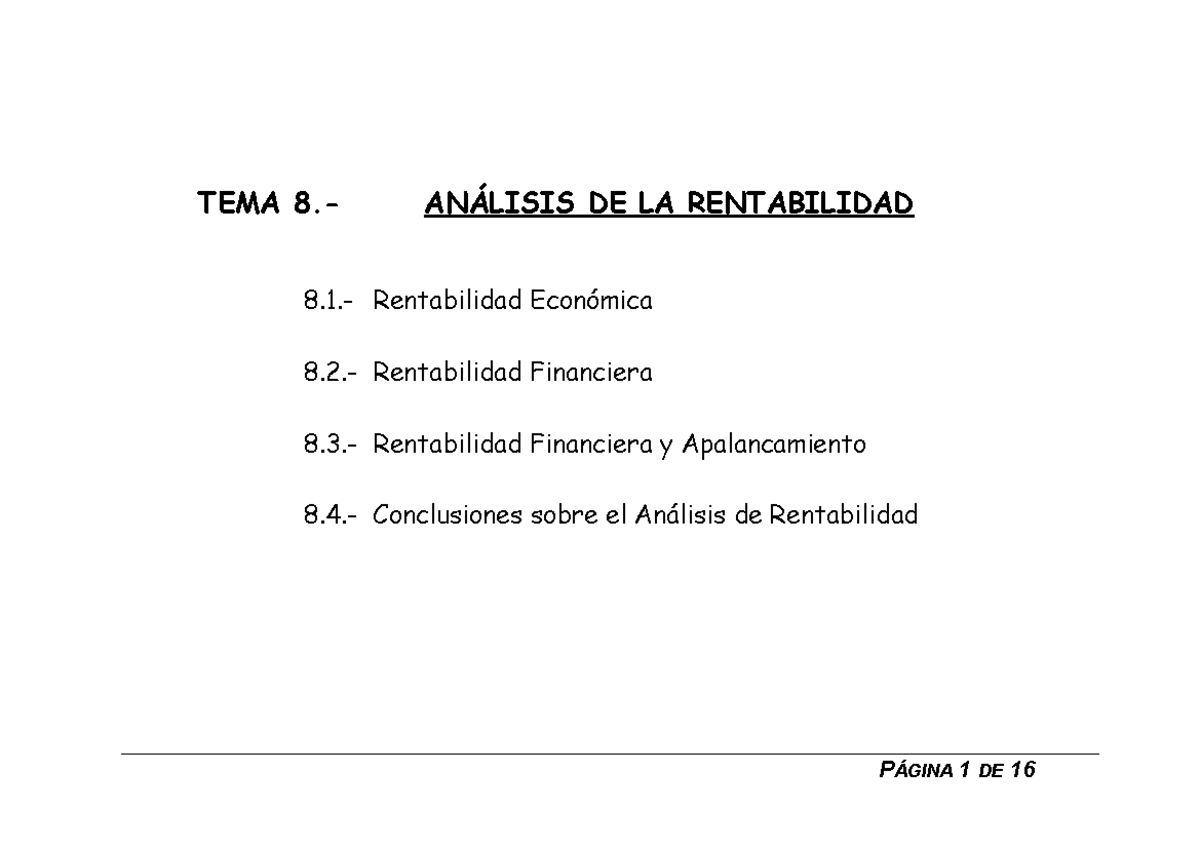 T8.Análisis Contable - TEMA 8.- ANÁLISIS DE LA RENTABILIDAD 8 ...