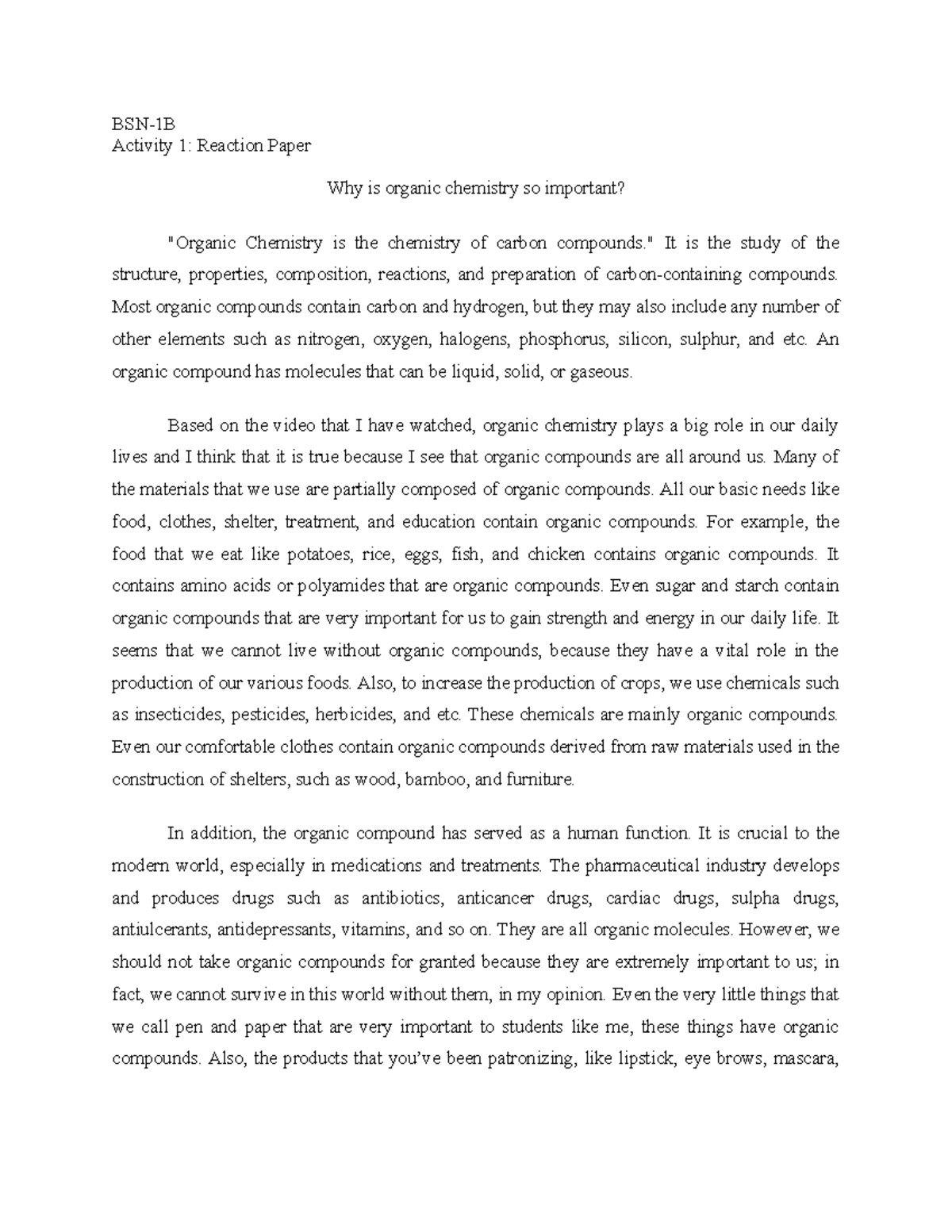 WHY IS STUDYING ORGANIC CHEMISTRY IMPORTANT visual data 7