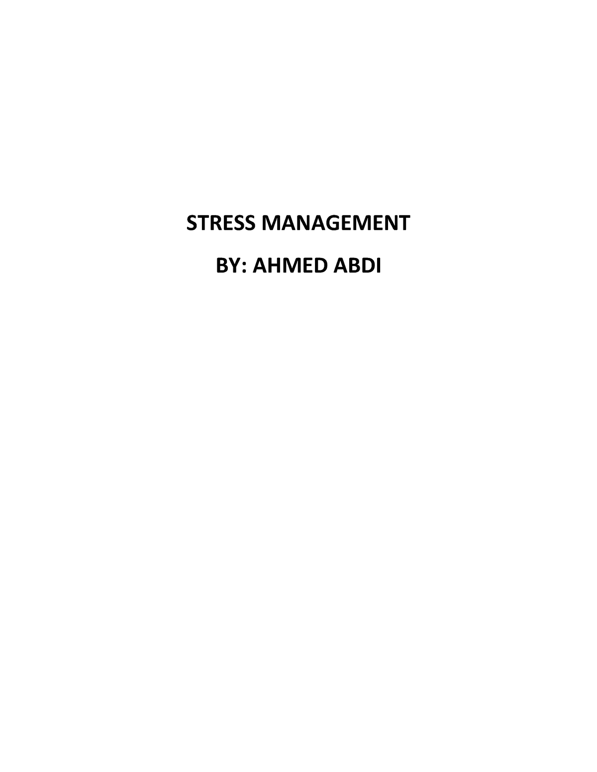 a-project-report-on-stress-management-co-stress-management-by-ahmed