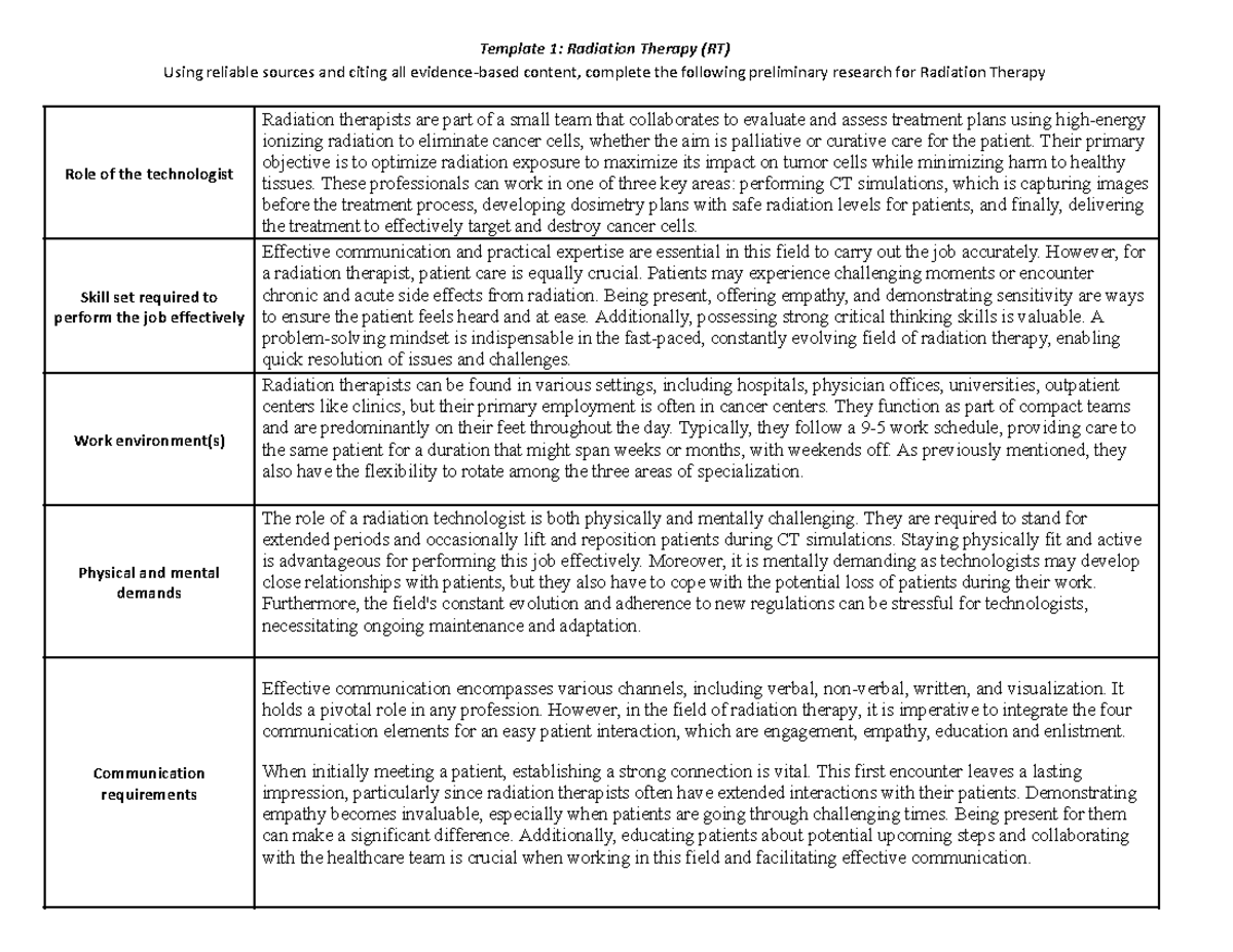 1F03 - Radiation Therapy (RT) - Template - 2023.docx - Template 1 ...