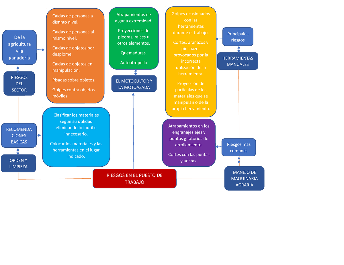 Mapa Conceptual Toxicologia - Principales riesgos Atrapamientos de alguna  extremidad. Proyecciones - Studocu