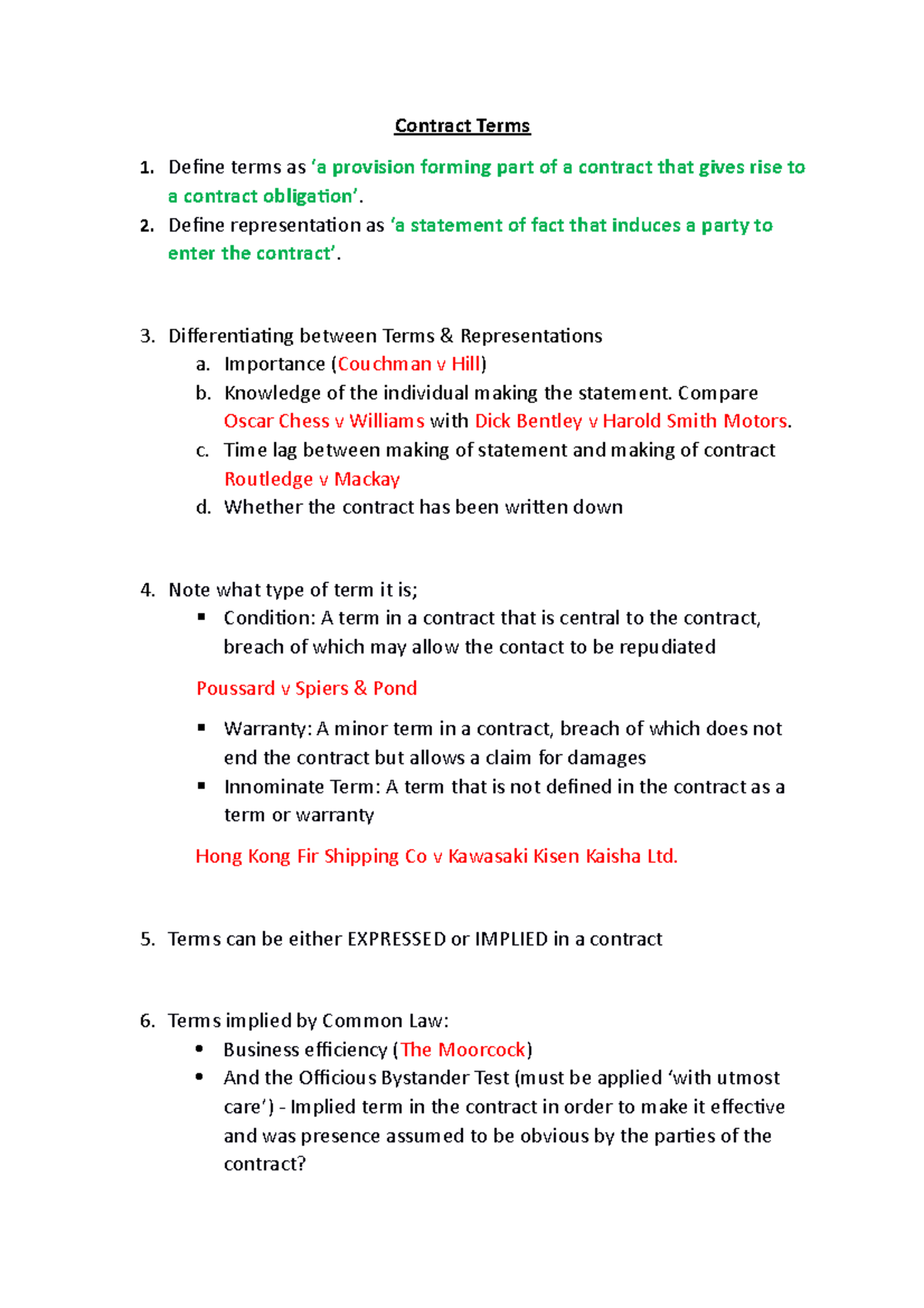 5. Contract Terms - LAW-059 - NTU - Studocu