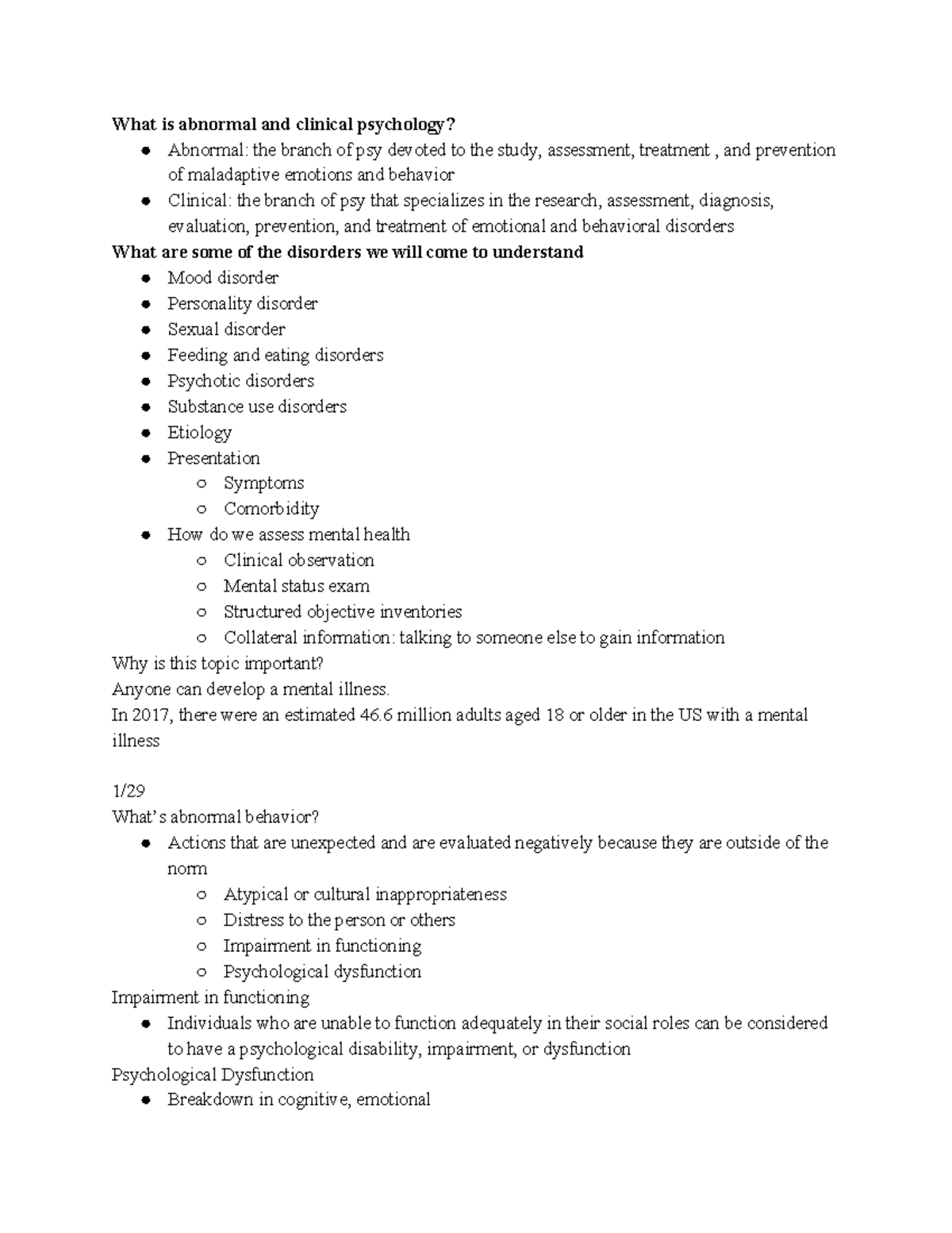 psy-230-midterm-1-what-is-abnormal-and-clinical-psychology-abnormal