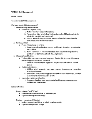 PSYCH 460 Andrews Final Project - PSY 460: Child Development Final ...