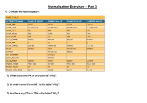 More Normalization Notes And Exercises - DATABASE DESIGN: NORMALIZATION ...