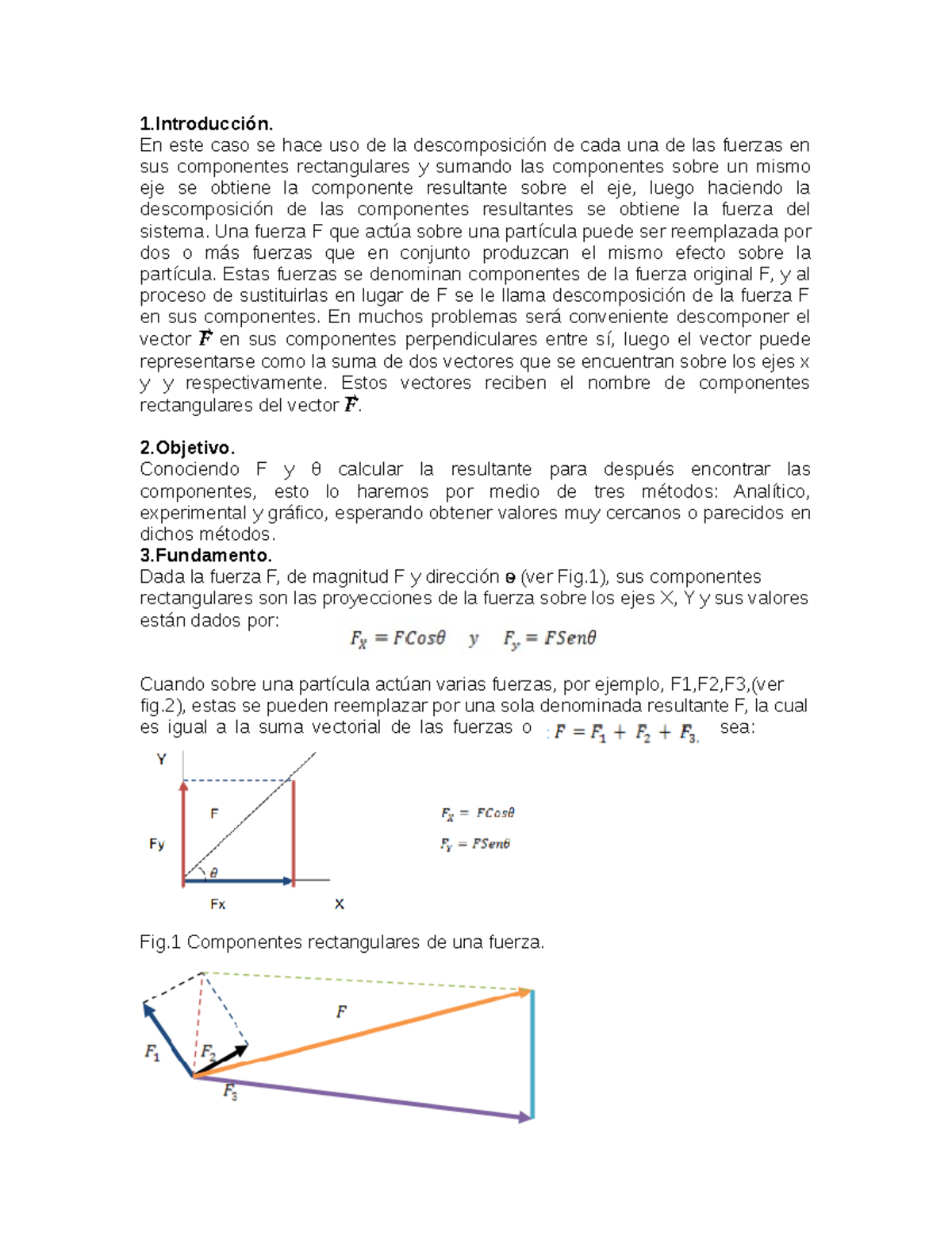 Practica N En Este Caso Se Hace Uso De La Descomposici N De Cada Una De Las Fuerzas En