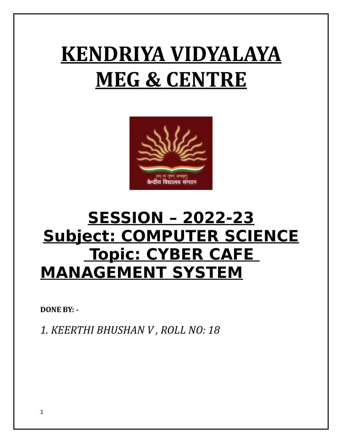 CS Project JR Cyber Cafe Management System KENDRIYA VIDYALAYA MEG   Thumb 1200 1553 