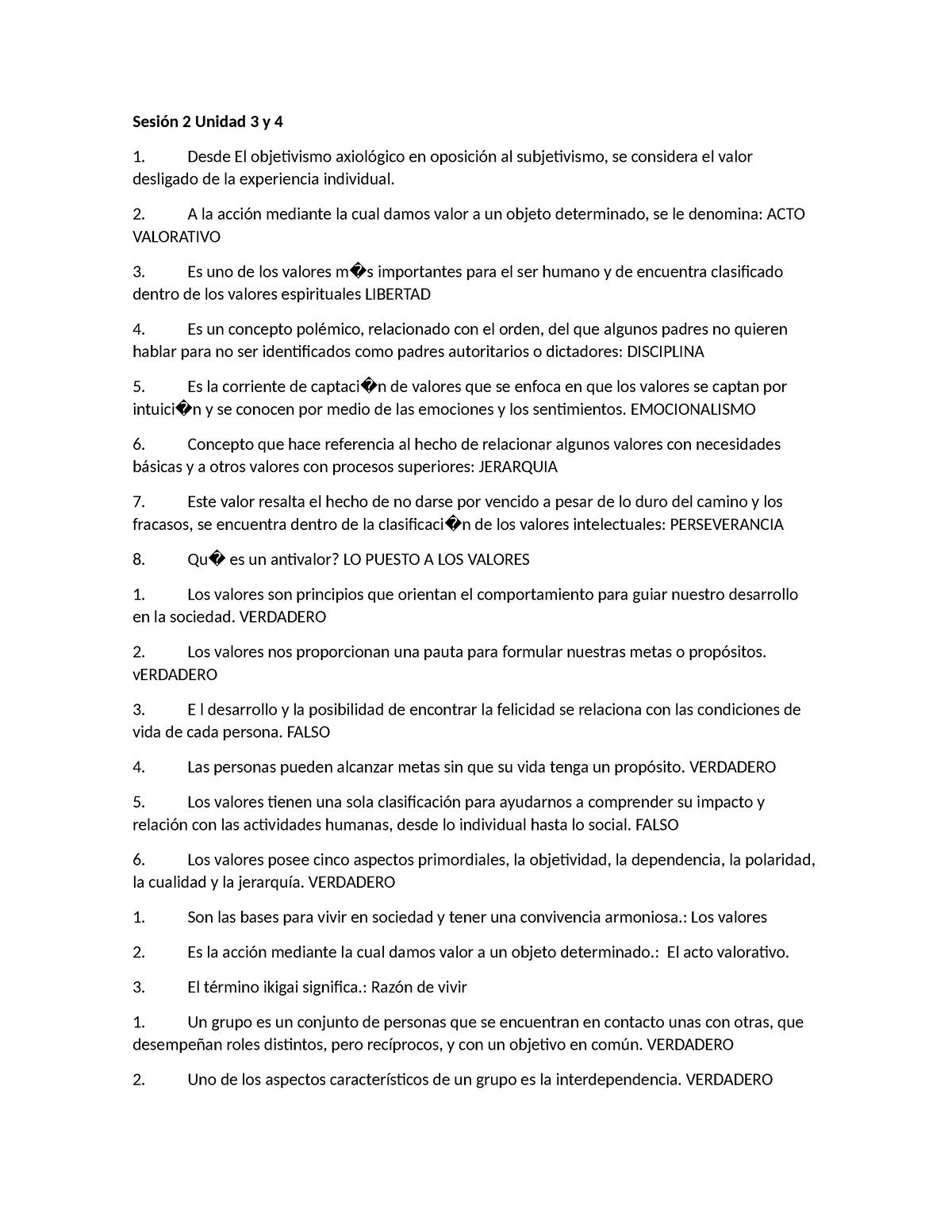 Formacion humana y ciudadana Sesión 2 Unidad 3 y 4 - Sesión 2 Unidad 3 ...