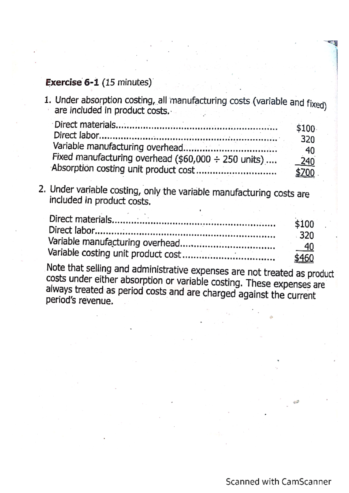 Solution Manual Of Chapter 6 Managerial Accounting 15th Edition Ray H Garrison Eric W 9004