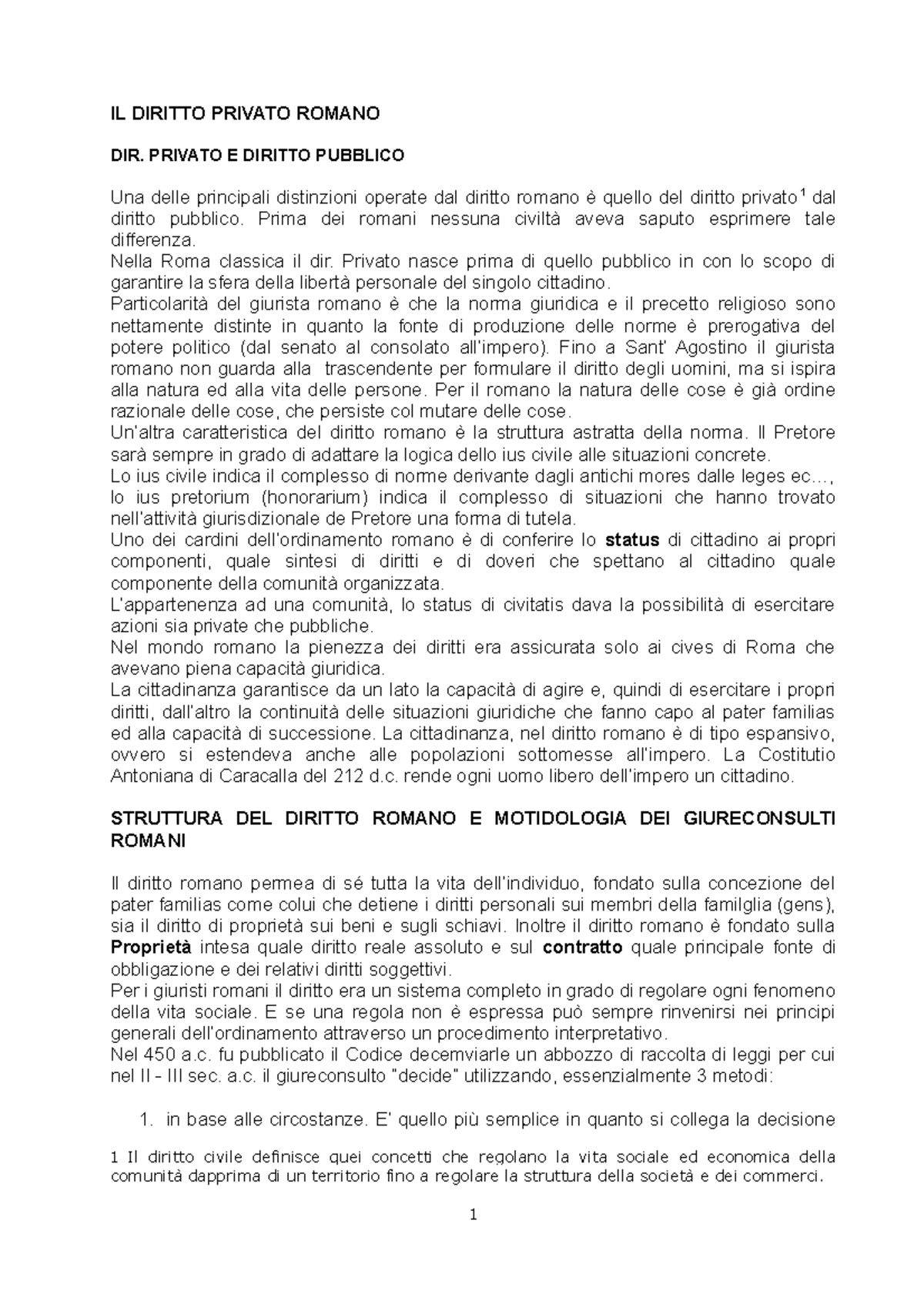 Storia del diritto moderno, Riassunto Marinelli IL DIRITTO PRIVATO ROMANO DIR. PRIVATO E Storia del diritto moderno, Riassunto Marinelli IL DIRITTO PRIVATO ROMANO DIR. PRIVATO E