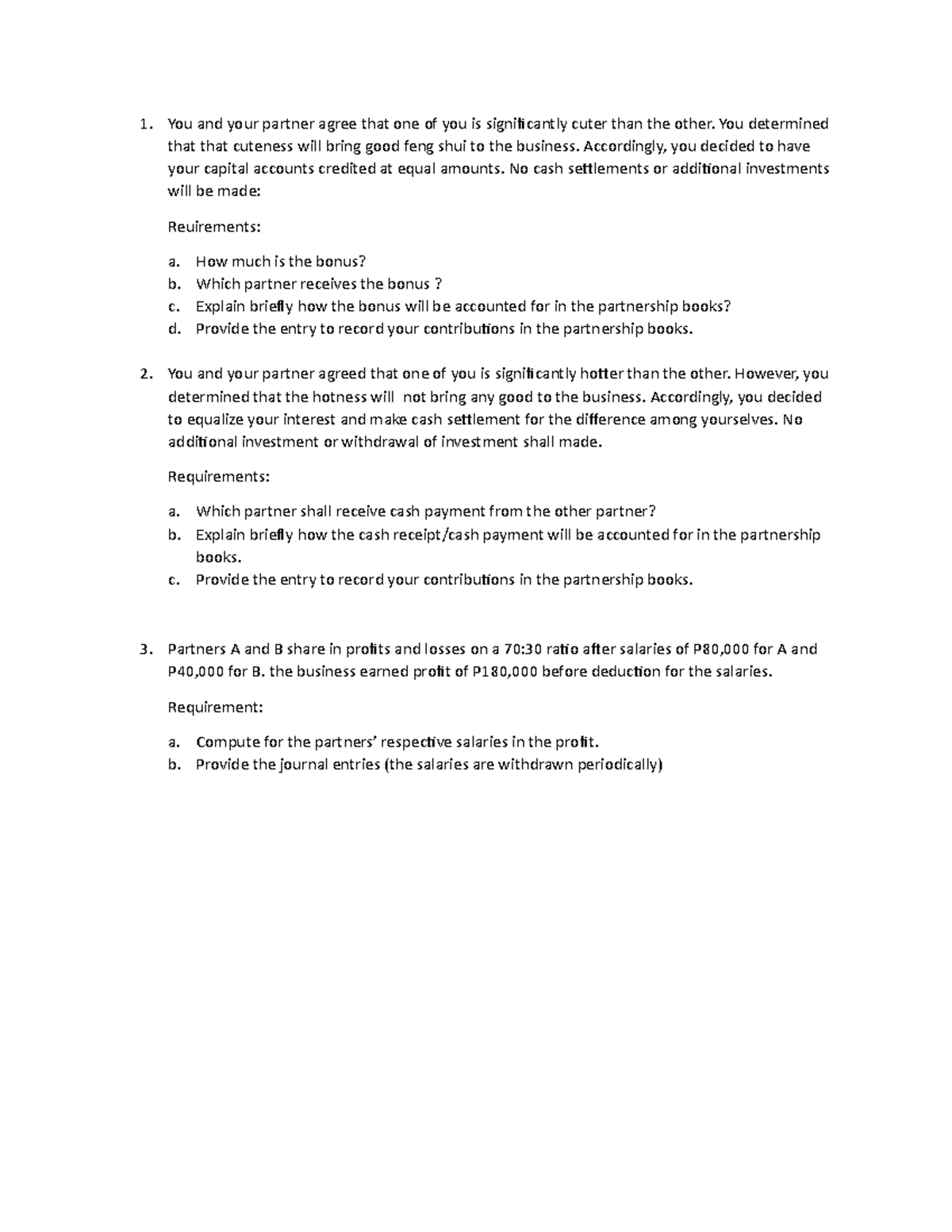 Exam prep activity exam preparation activities or problems You and