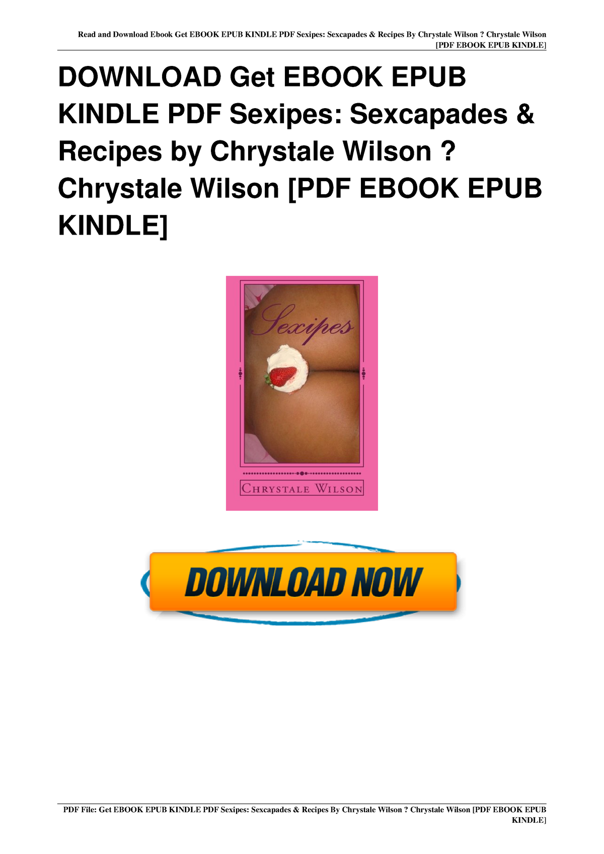 Access Epub Kindle Pdf Ebook Sexipes Sexcapades Recipes By Chrystale Wilson Kindle Pdf Ebook