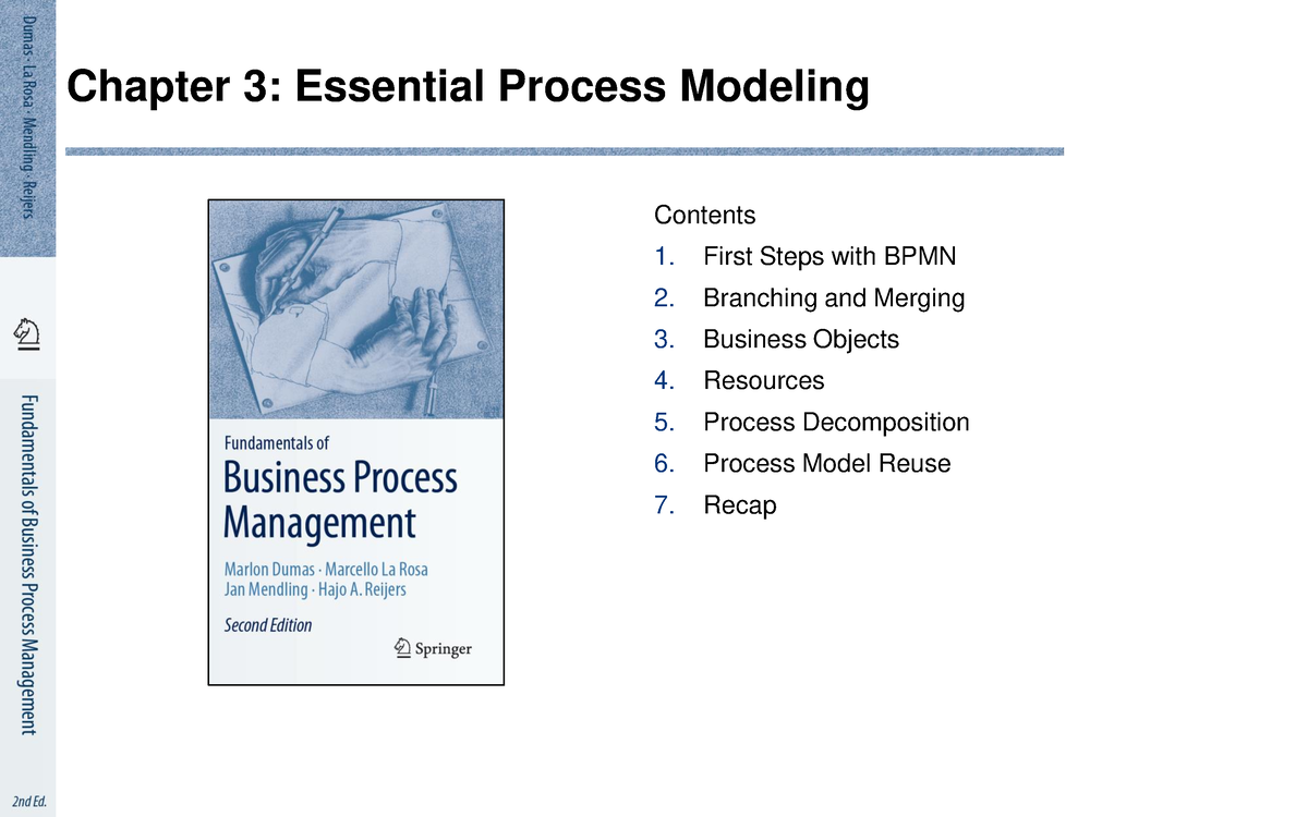 FBPM2 Chapter 03 Essential Process Modeling - Contents 1. First Steps ...