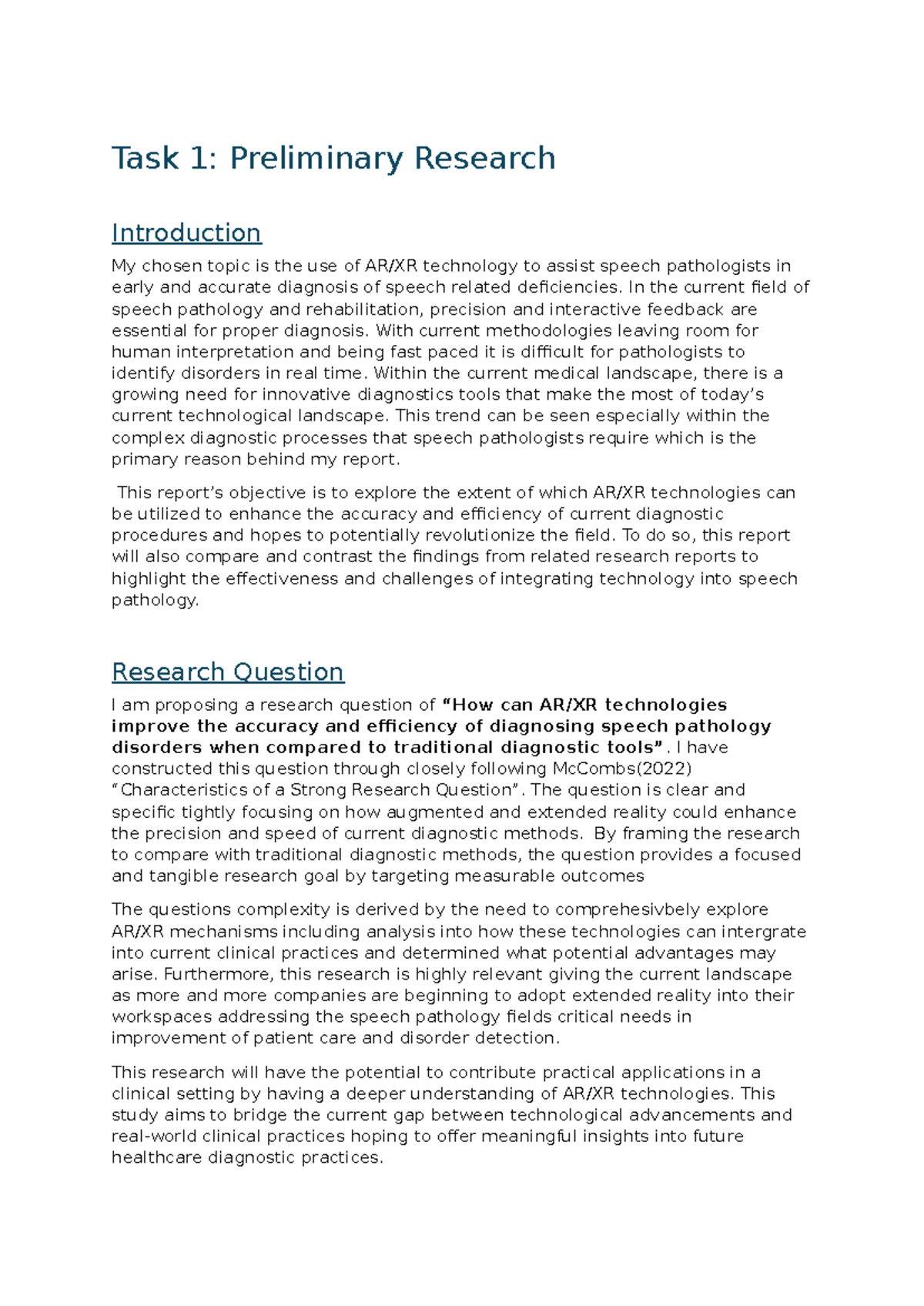 41029 - Engineering Research Preperation Task 1 - Task 1: Preliminary ...