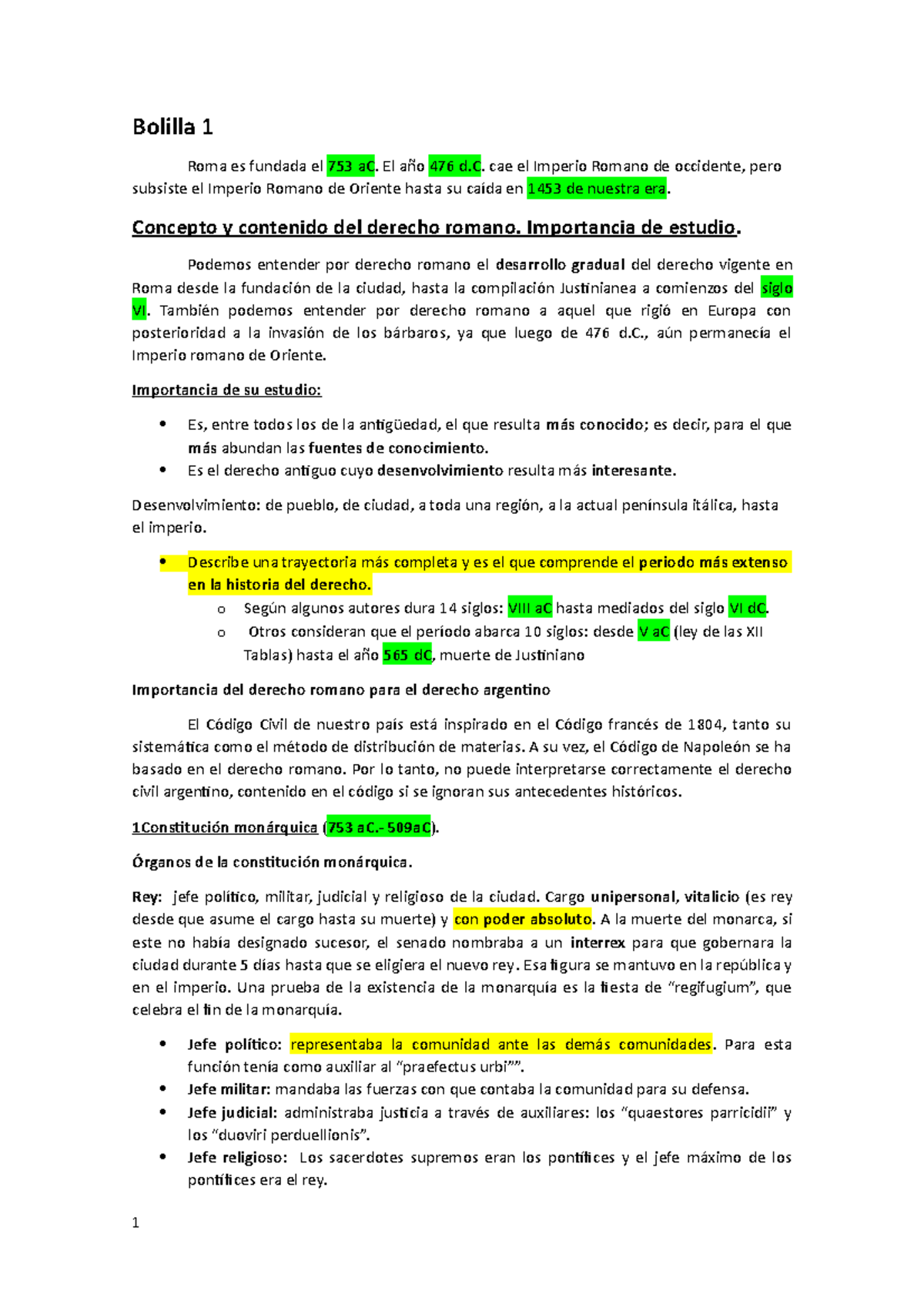 Bolilla 1 Romano - Bolilla 1 Roma Es Fundada El 753 AC. El Año 476 D ...