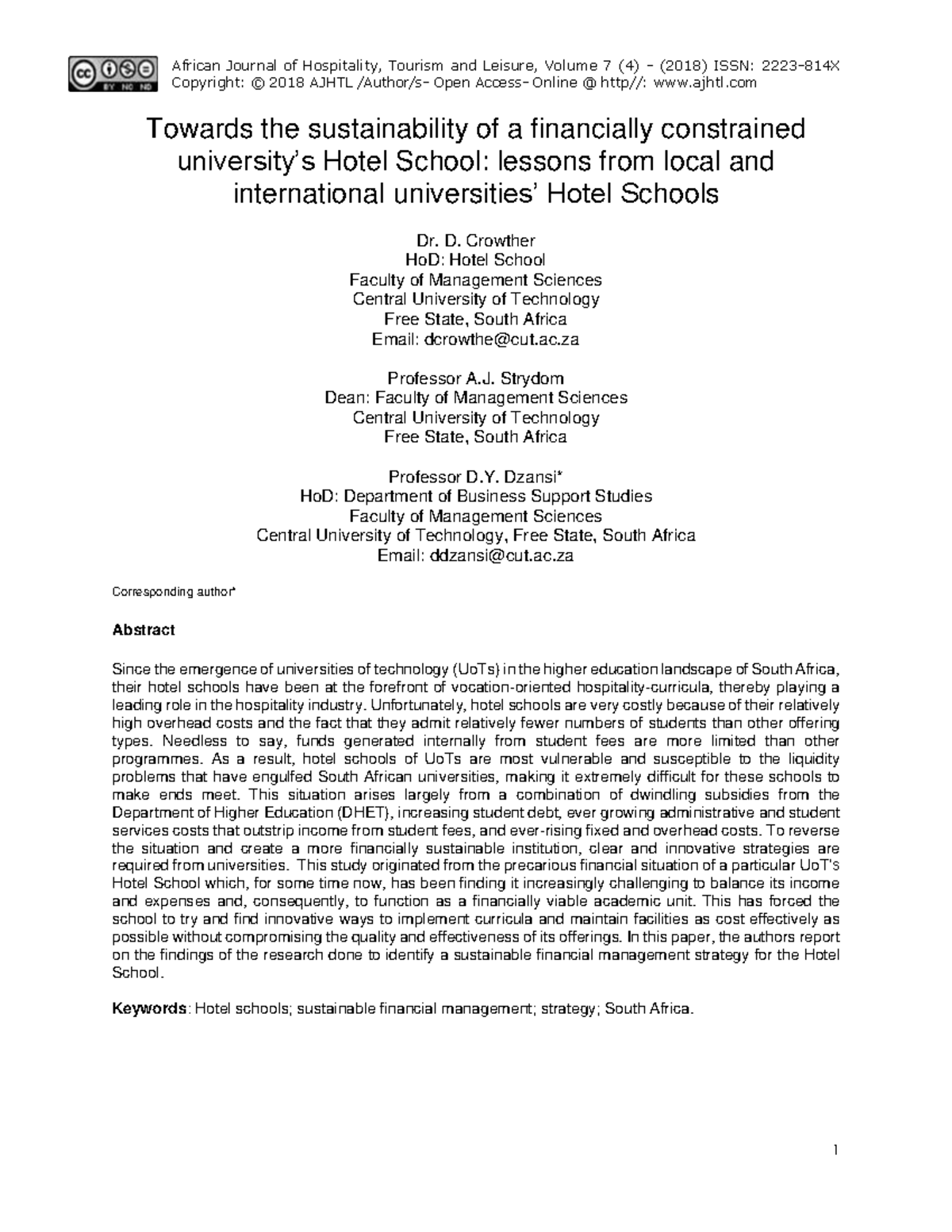 Article 59 vol 7 4 2018 - Copyright: © 2018 AJHTL /Author/s- Open ...