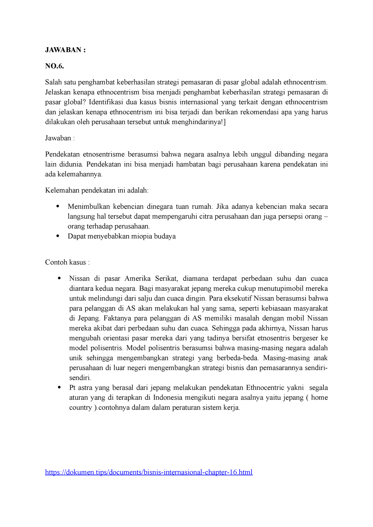 UAS Bisnis Internasional M4 TA 2020 Serta Jawaban - JAWABAN : NO. Salah ...