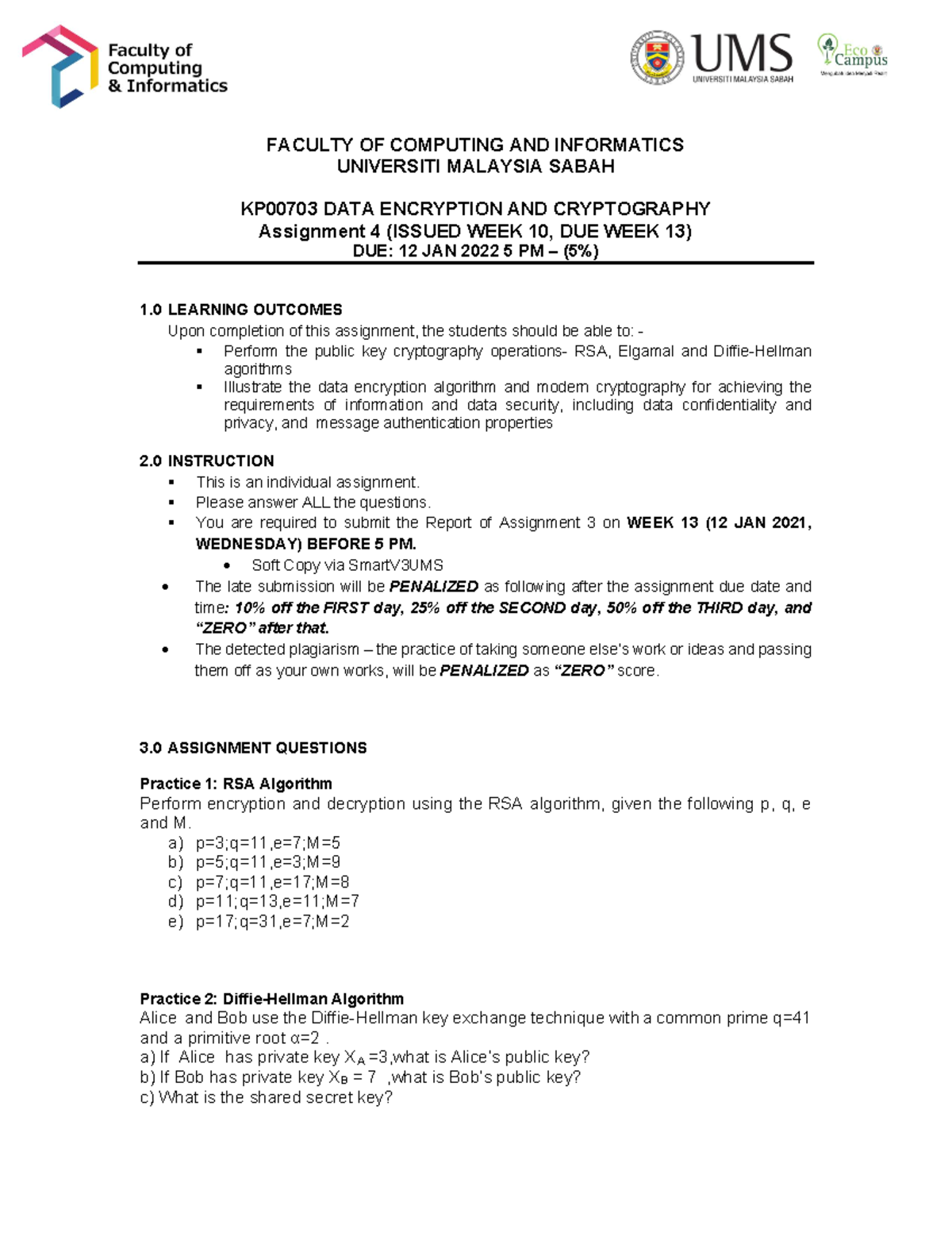 Assignment 4 all notes faculty of computing and informatics