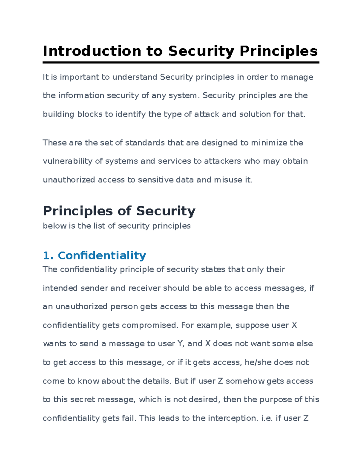 Introduction to Security Principles (copy) - Introduction to Security ...