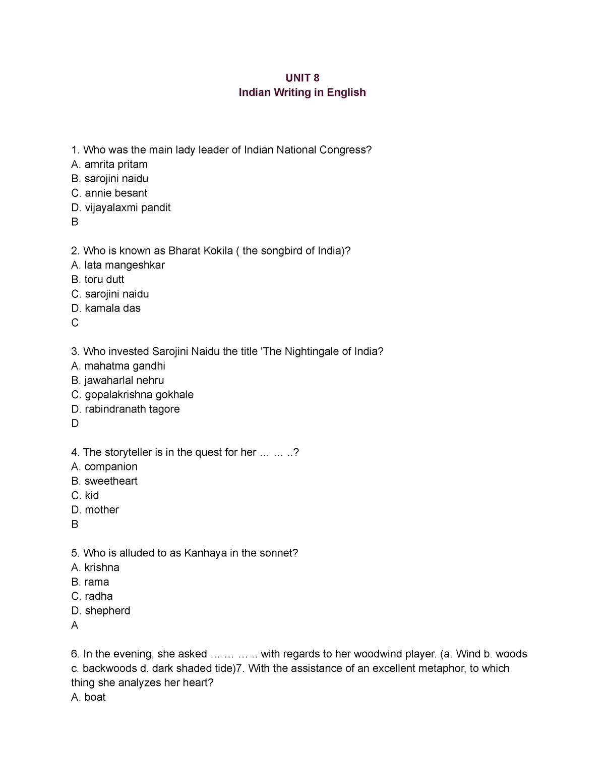 unit-8-indian-writing-in-english-unit-8-indian-writing-in-english-who