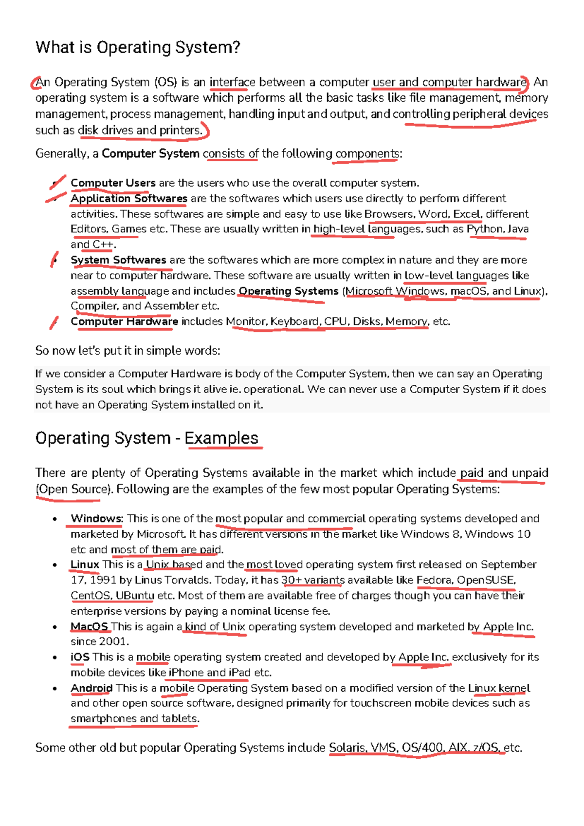 Lecture-1 - What is Operating System? An Operating System (OS) is an ...