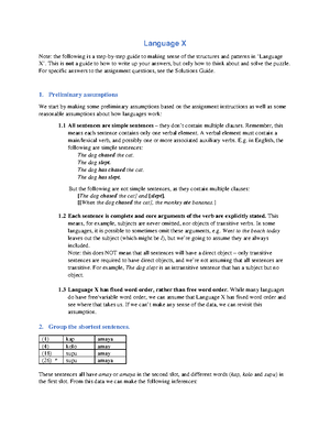 Syntax Week 1 Lecture 2 notes/slides - Topic 1 Arguing for syntactic ...