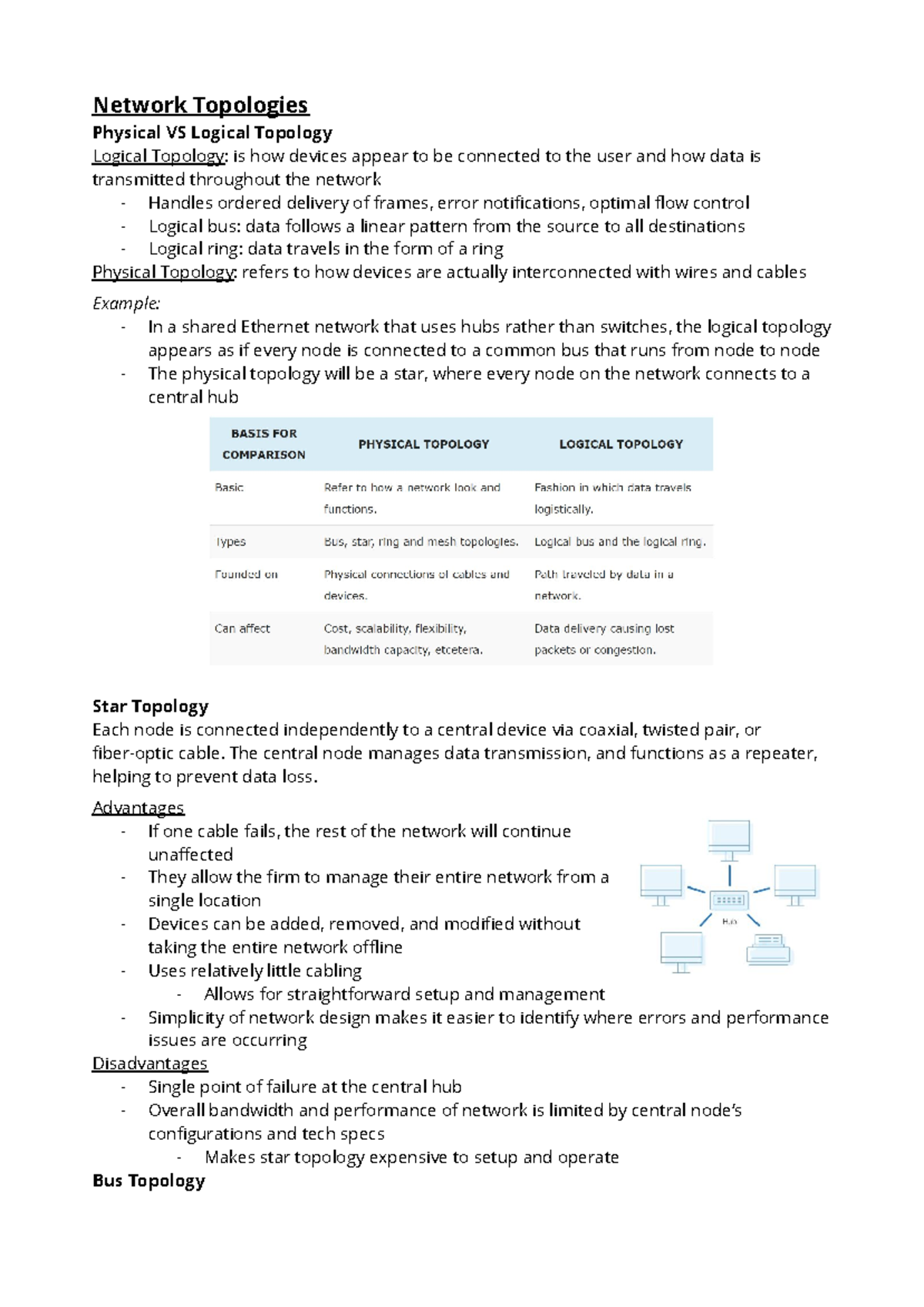 Network Topologies - Network Topologies Physical VS Logical Topology ...