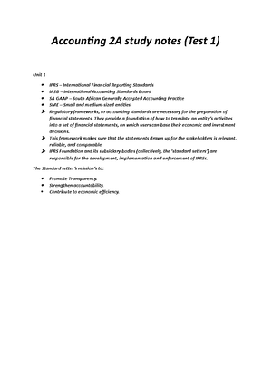 ACBP6211 - Accounting 2A - Studocu