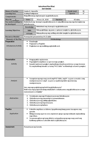 Aurestila, G Iplan Detailed - Instructional Plan (iPlan) Detailed Name ...