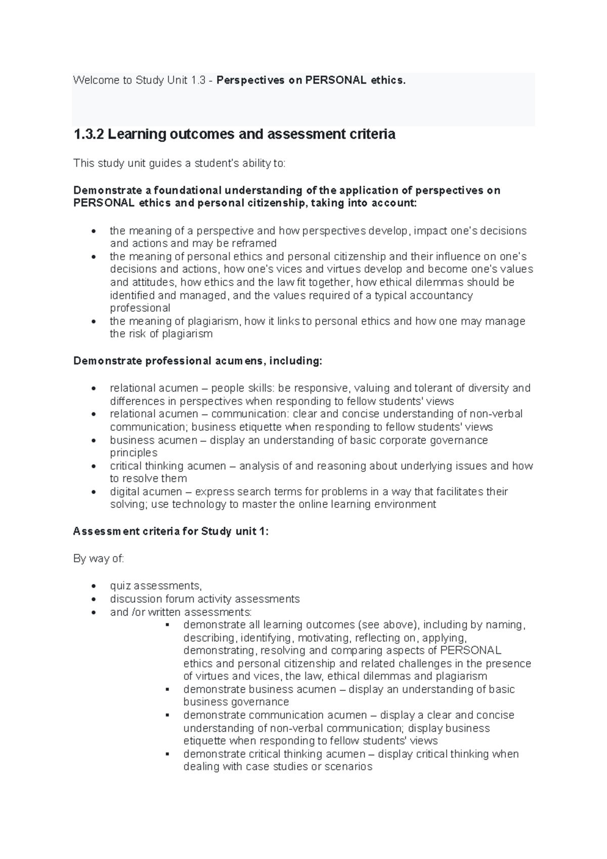 CAS Study Guide(ALL Study Units) - Welcome to Study Unit 1 ...