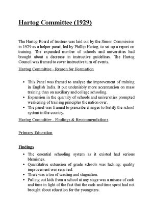 Hartog Committee (1929)