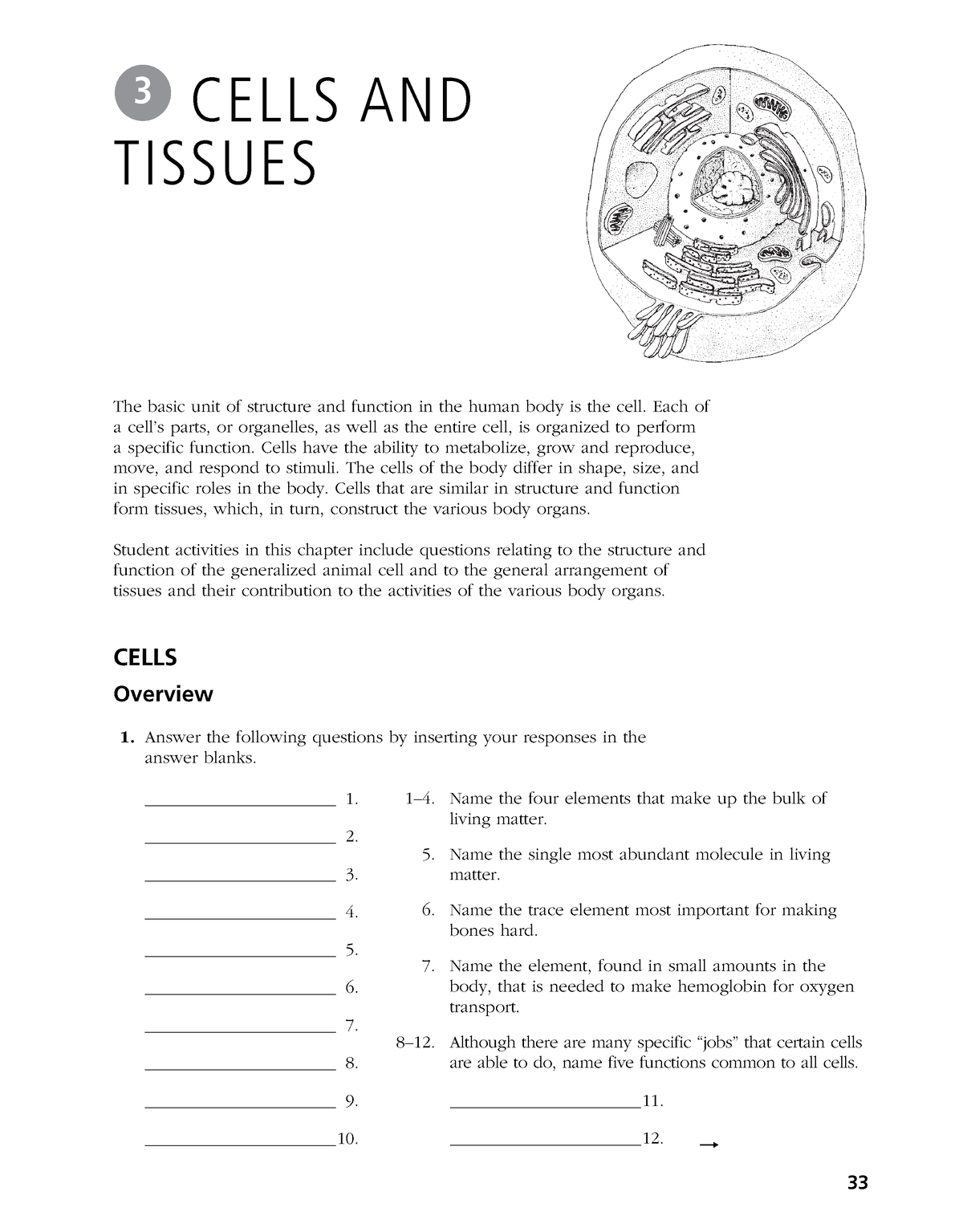 Acell Pages 33 57 - Cells Prev - The Basic Unit Of Structure And 