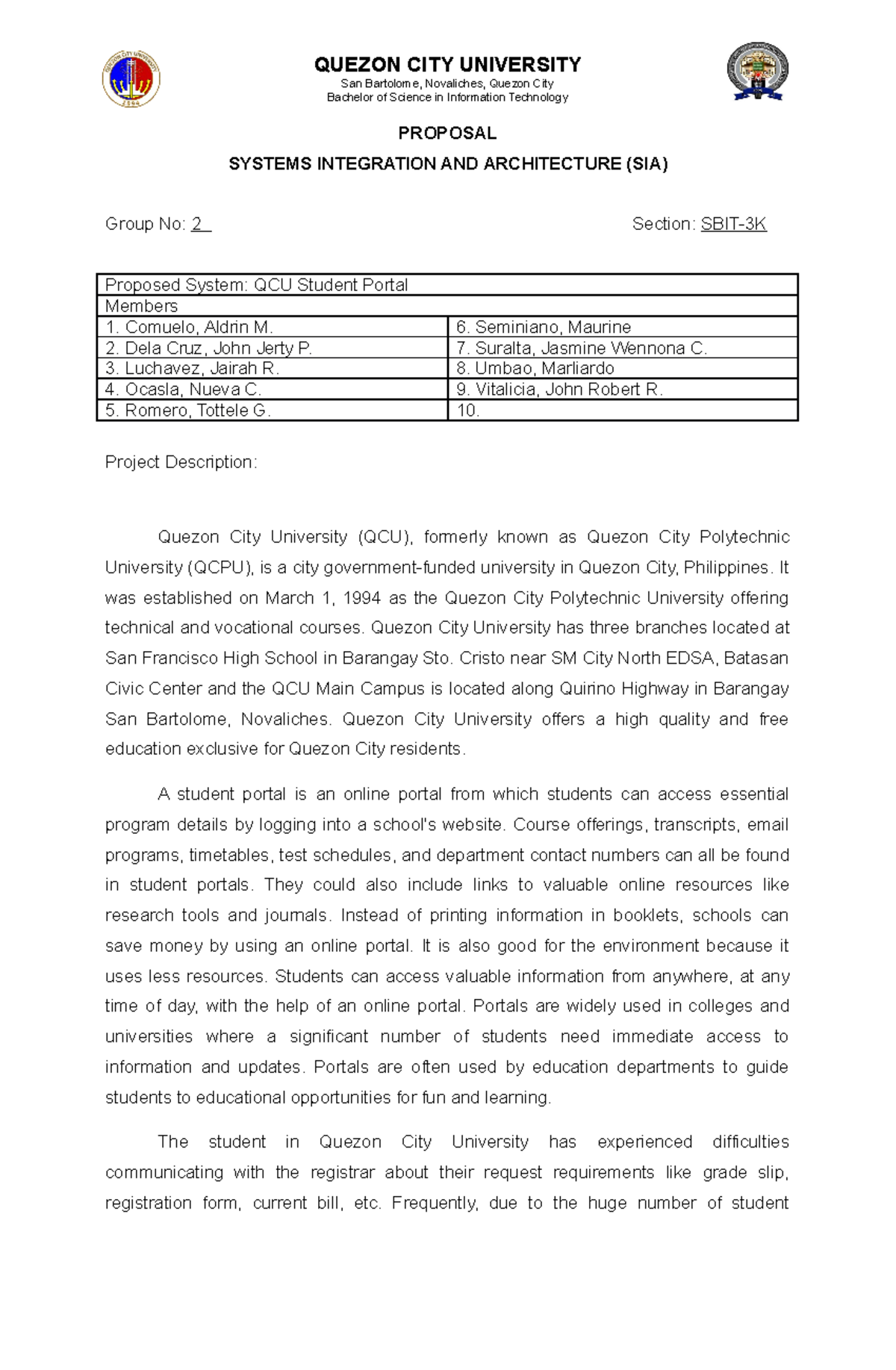Group-2-Title-Proposal-Form SIA2020 - Bachelor of Science in ...