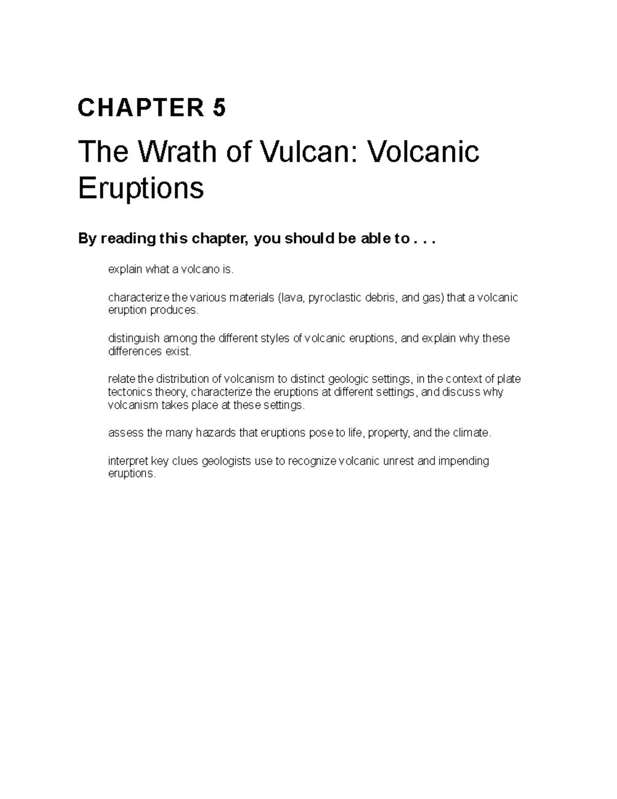 EPSC 201 - Textbook - Chapter 5 - CHAPTER 5 The Wrath of Vulcan ...