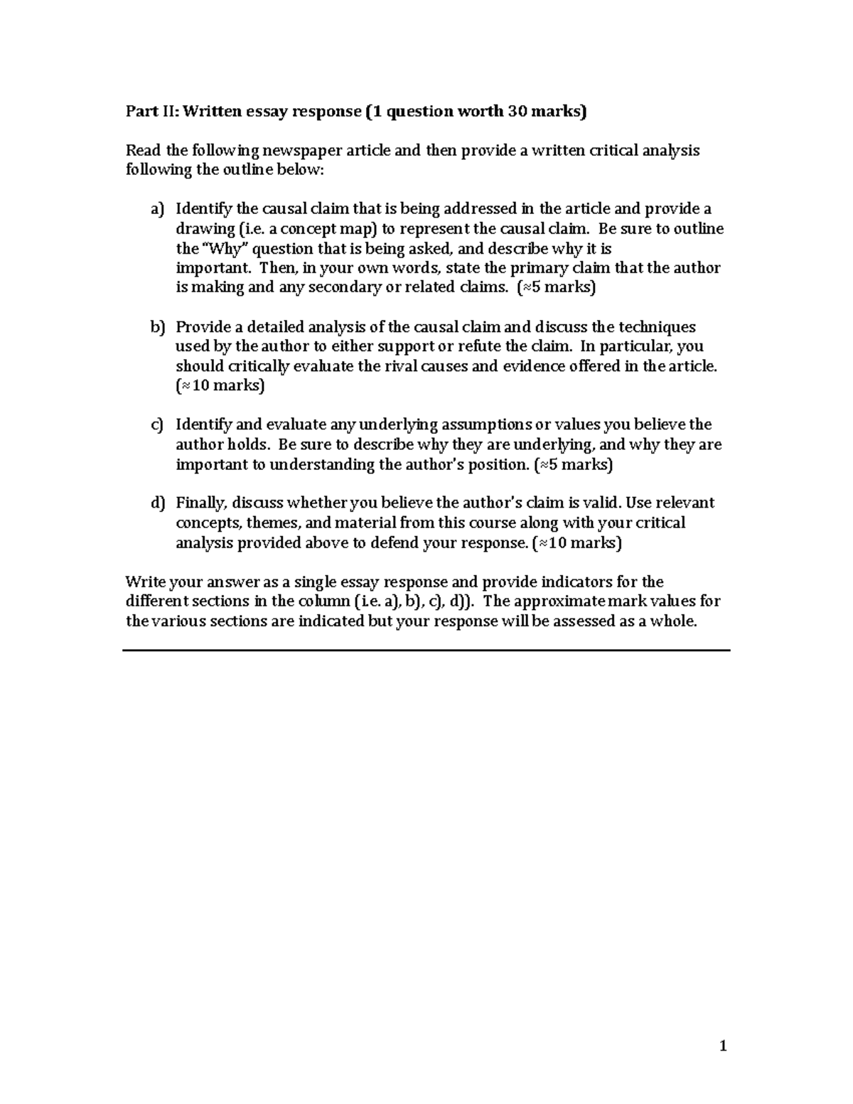 Maple Syrup Marking guide for final exam 1001 Yorku Studocu