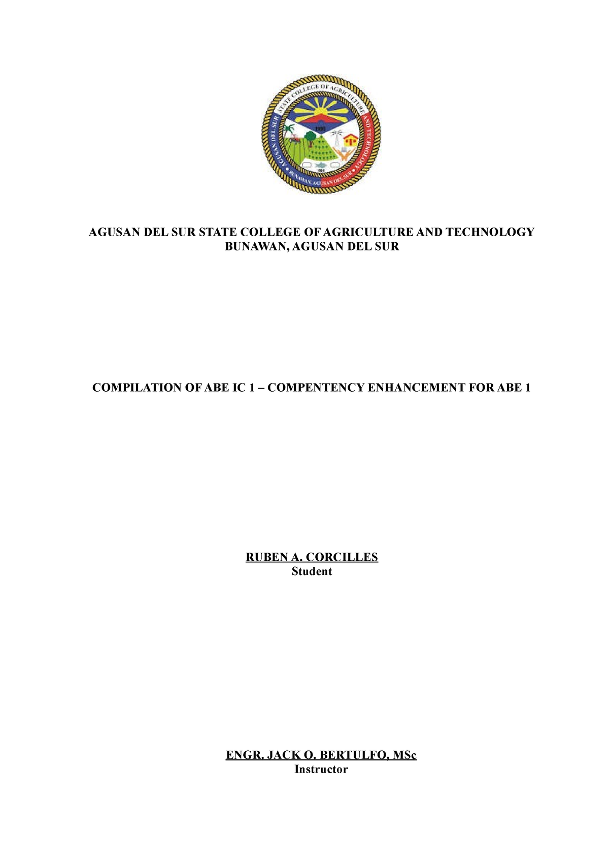 Compilation OF Review 1 - AGUSAN DEL SUR STATE COLLEGE OF AGRICULTURE ...