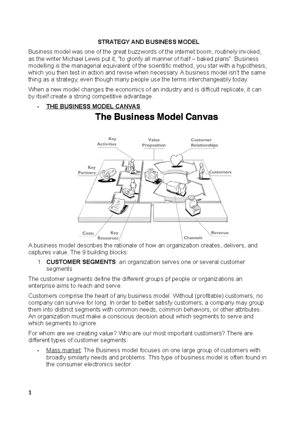 Business Model - STRATEGY AND BUSINESS MODEL Business Model Was One Of ...