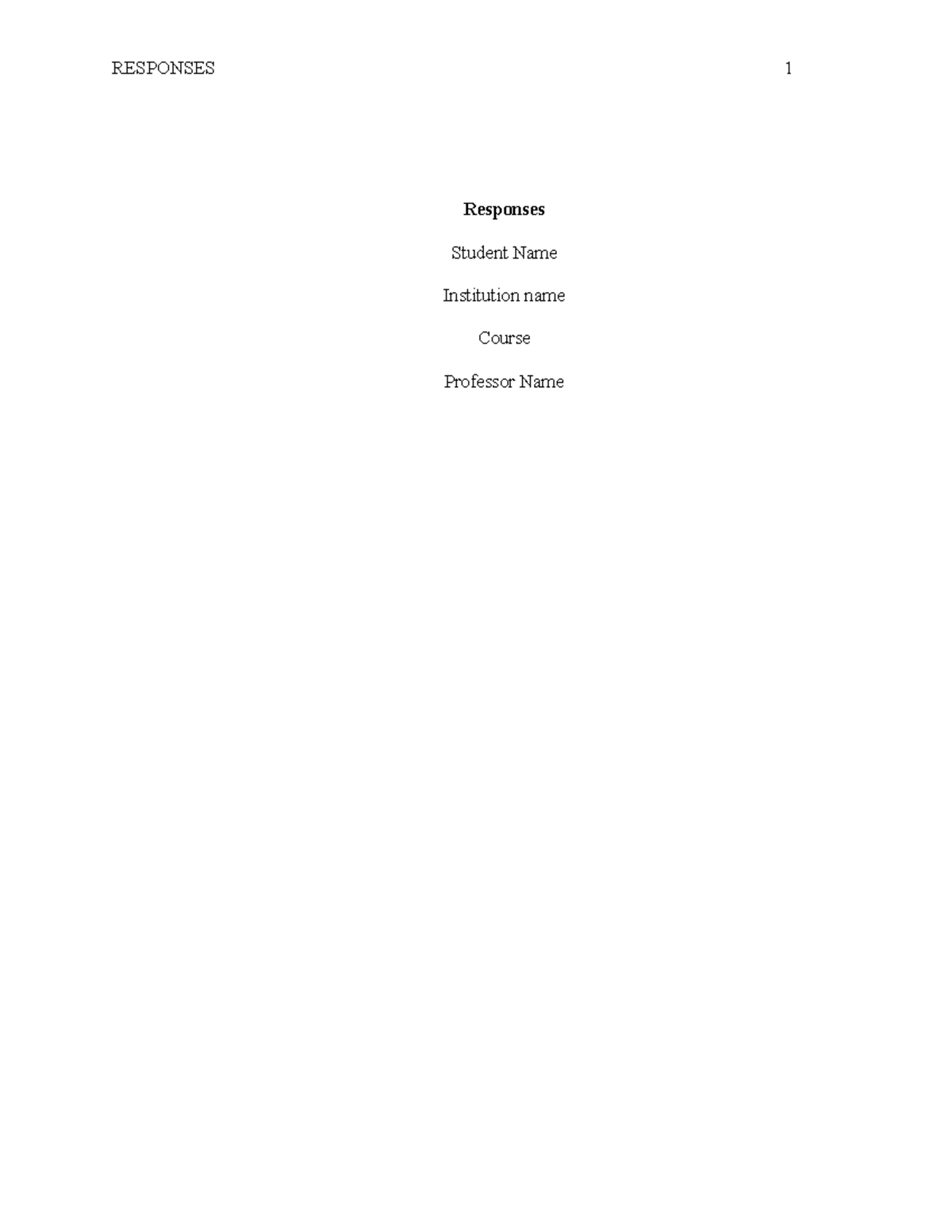 Intergovernmentalresponses (1) ans - RESPONSES 1 Responses Student Name ...