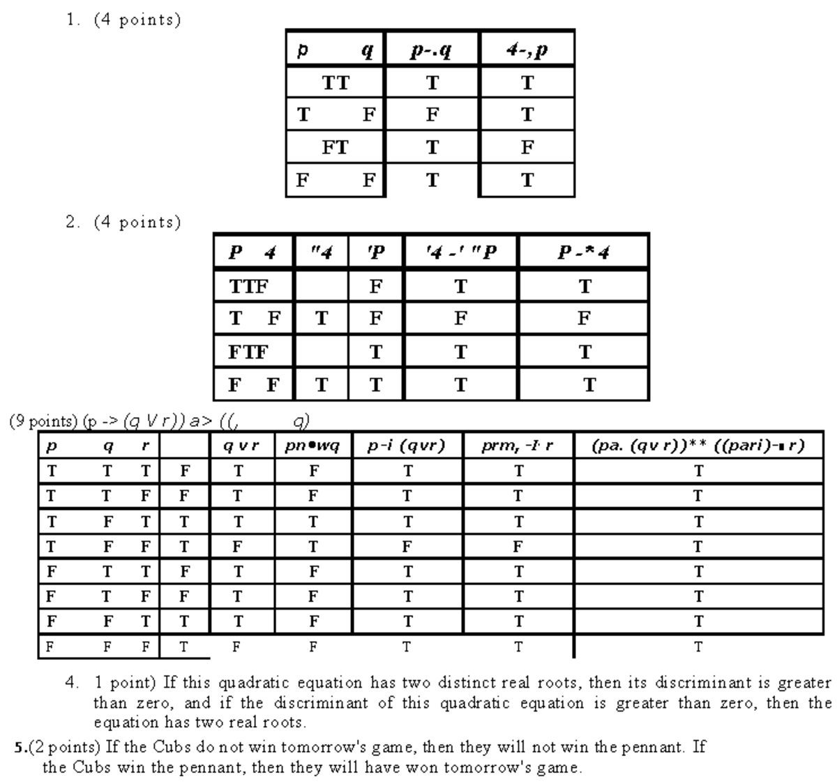 Quadratic equation has two distinct real roots - ( 4 p o i n t s ) p qp ...
