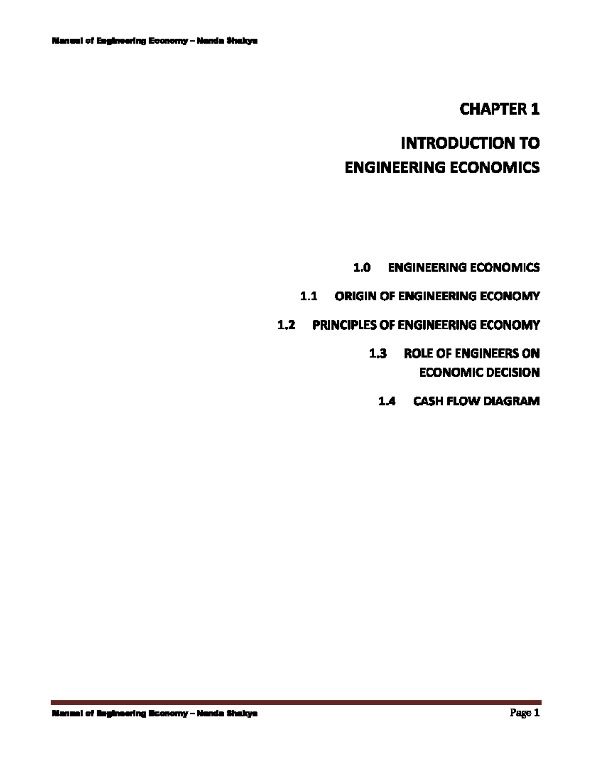 Introduction To Engineering Economics (Chapter 1 And 2) - Bachelor Of ...