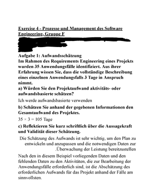 Exercise 03 - Mitschrift Übung - Exercise 3 - Prozesse Und Management ...