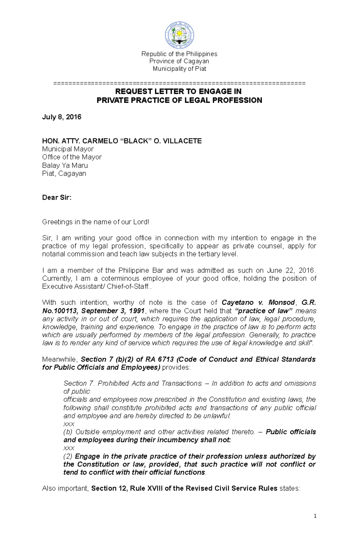 319494934-request-letter-to-practice-profession-republic-of-the