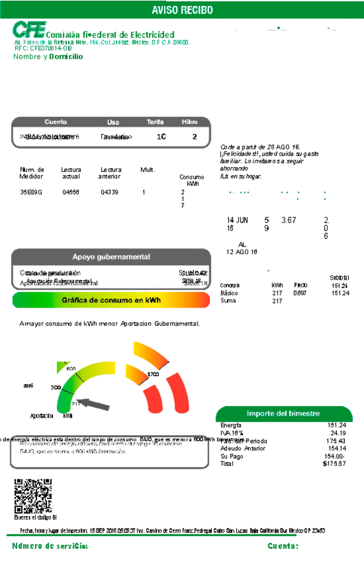 Recibo De Luz Para Editar Recibo De Luz Plantillas Para Escribirrecibo