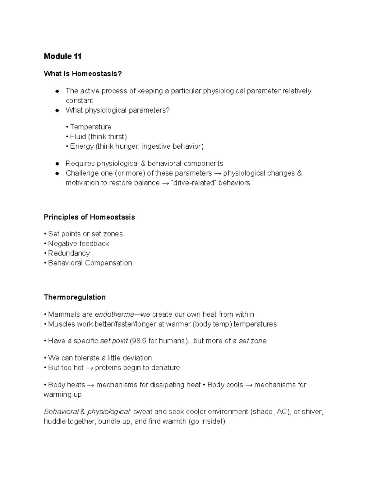 Brain and behavior module 1114 notes JP Module 11 What is