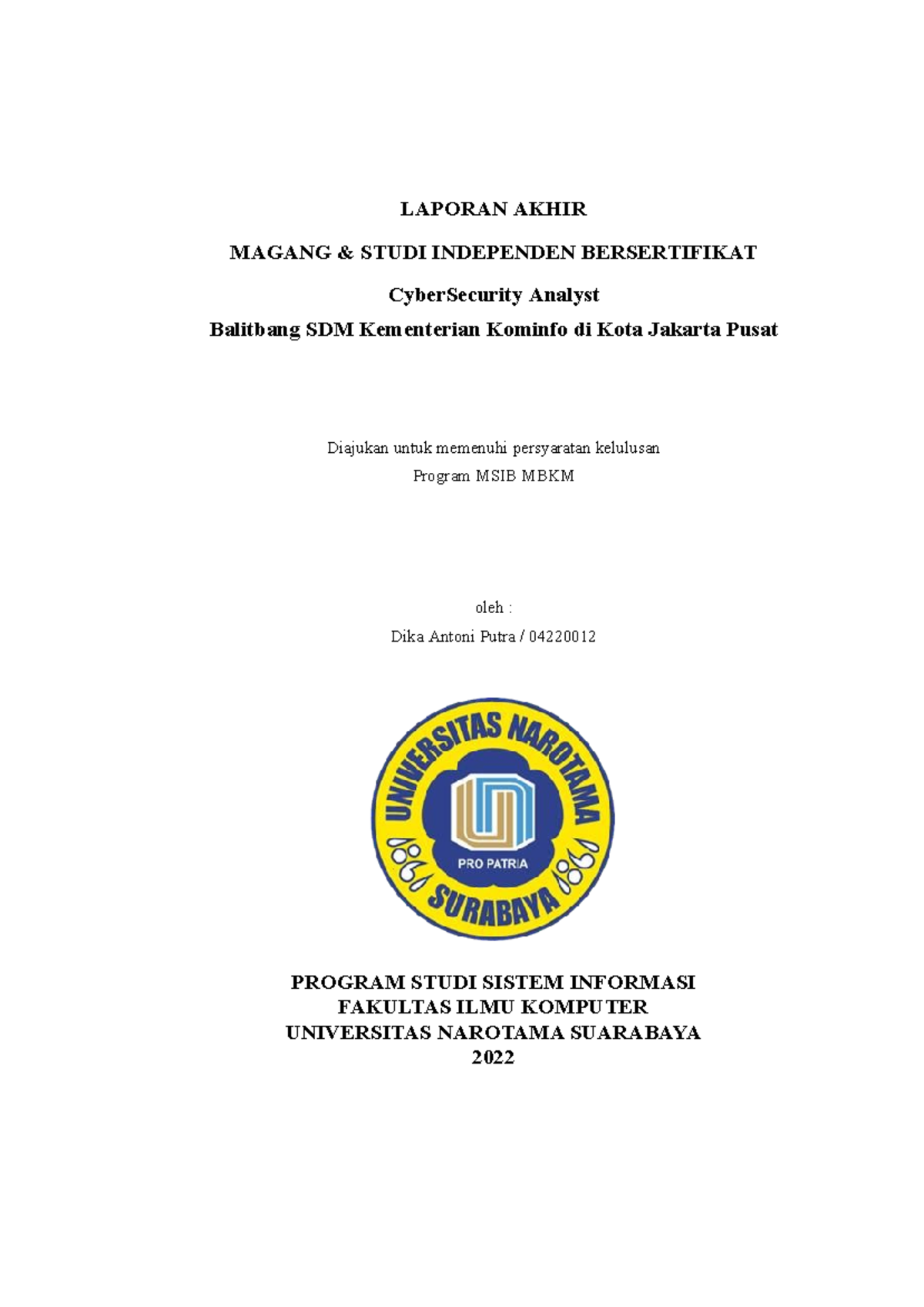 Printer - Adwadasdadw - LAPORAN AKHIR MAGANG & STUDI INDEPENDEN ...